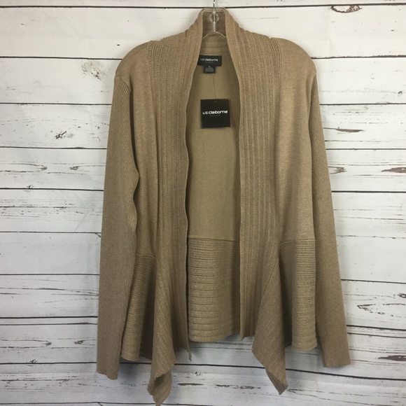 Career Open Cardigan Sweater Size Xl 